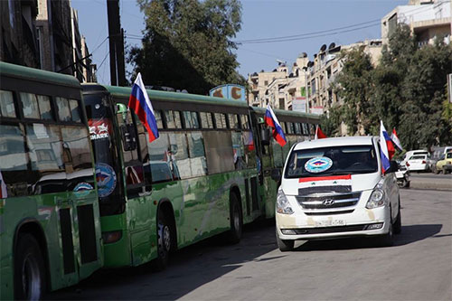 esperan la salida de civiles de la parte oriental de Alepo Medio centenar de personas logran salir de Alepo, Siria